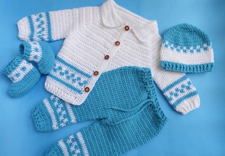 Little Prince Blue Crochet Set