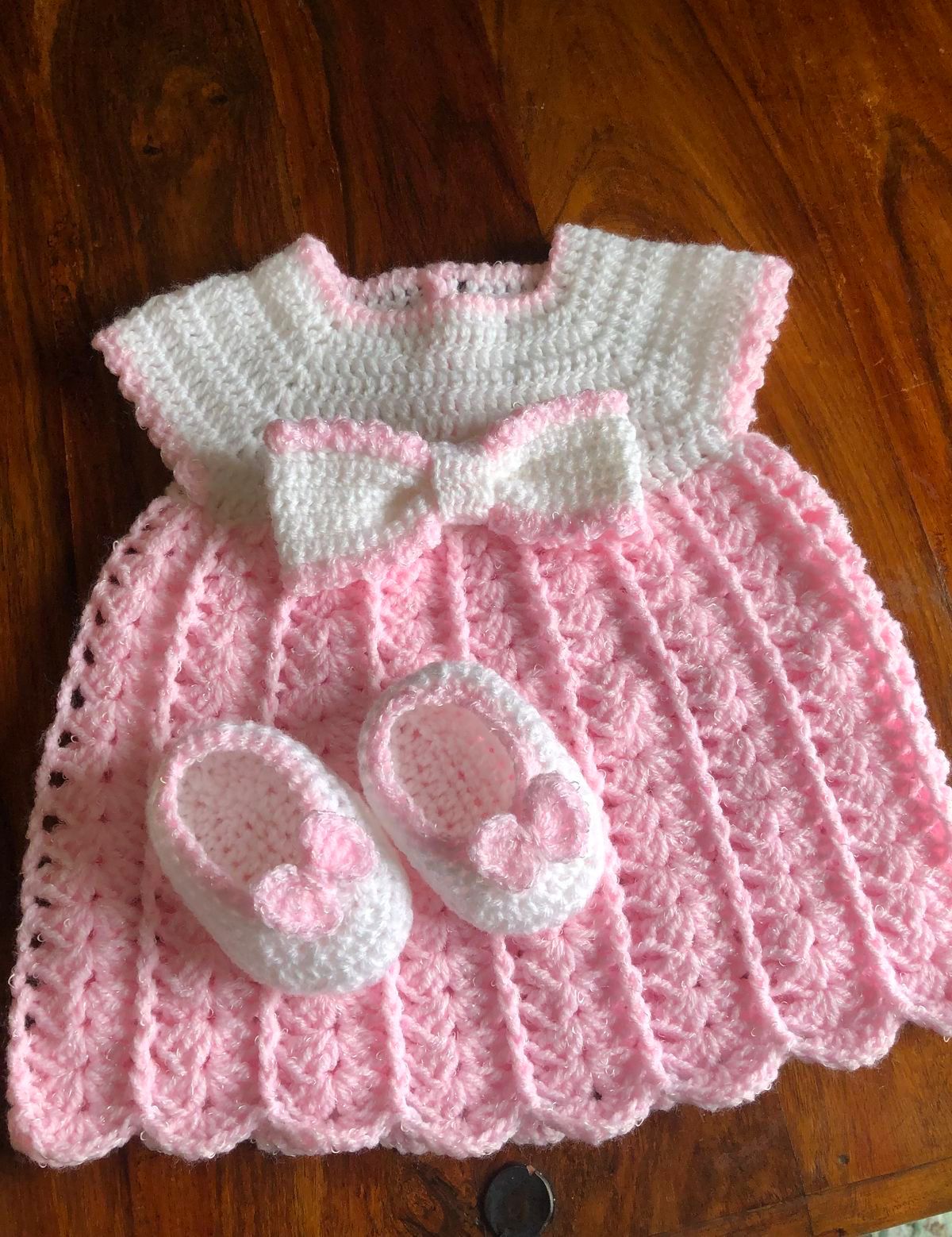 Pink Crochet BabyGirl Set
